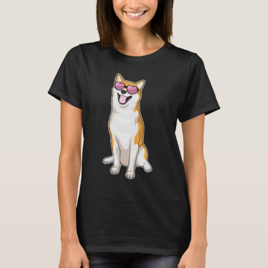 Shiba Inu - zonnebrillen T-shirt (Voorkant)