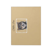 Shiba Inu (zwart en tan) schilderen - Hefkunstlapt Notitieblok (Linkerzijde)