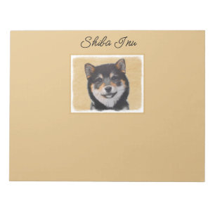 Shiba Inu (zwart en tan) schilderen - Hefkunstlapt Notitieblok