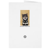 Shiba Inu (zwart en tan) schilderen - hond Art (Achterkant)