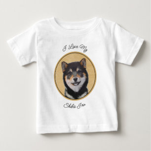Shiba Inu (zwart en tan) schilderen - hond Art
