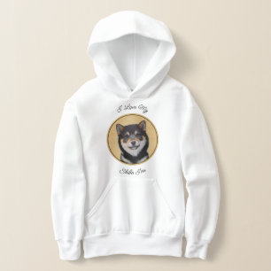 Shiba Inu (zwart en tan) schilderen - hond Art