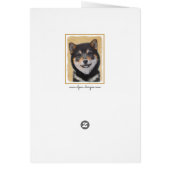 Shiba Inu (zwart en tan) schilderen - hond Art (Achterkant)