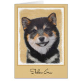 Shiba Inu (zwart en tan) schilderen - hond Art (Voorkant)