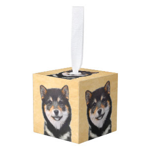Shiba Inu (zwart en tan) schilderen - hond Art Decoratie