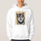 Shiba Inu (zwart en tan) schilderen - hond Art Hoodie (Voorkant)