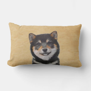 Shiba Inu (zwart en tan) schilderen - hond Art Kussen