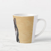 Shiba Inu (zwart en tan) schilderen - hond Art Latte Mok (Rechts)