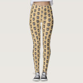 Shiba Inu (zwart en tan) schilderen - hond Art Leggings (Voorkant)