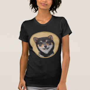 Shiba Inu (zwart en tan) schilderen - hond Art T-shirt