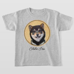 Shiba Inu (zwart en tan) schilderen - hond Art T-shirt