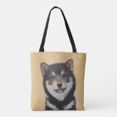 Shiba Inu (zwart en tan) schilderen - hond Art Tote Bag (Achterkant)
