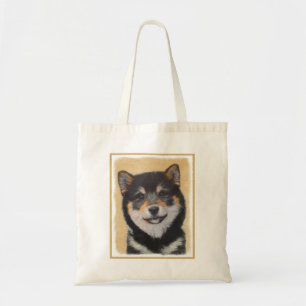 Shiba Inu (zwart en tan) schilderen - hond Art Tote Bag