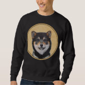 Shiba Inu (zwart en tan) schilderen - hond Art Trui (Voorkant)