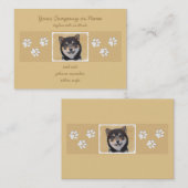 Shiba Inu (zwart en tan) schilderen - hond Art Visitekaartje (Voorkant / Achterkant)