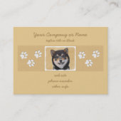Shiba Inu (zwart en tan) schilderen - hond Art Visitekaartje (Voorkant)