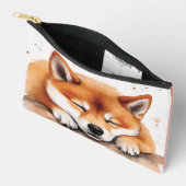 Shiba krijgt slaperig accessoirezakje etui (Open)