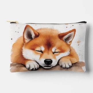 Shiba krijgt slaperig accessoirezakje etui