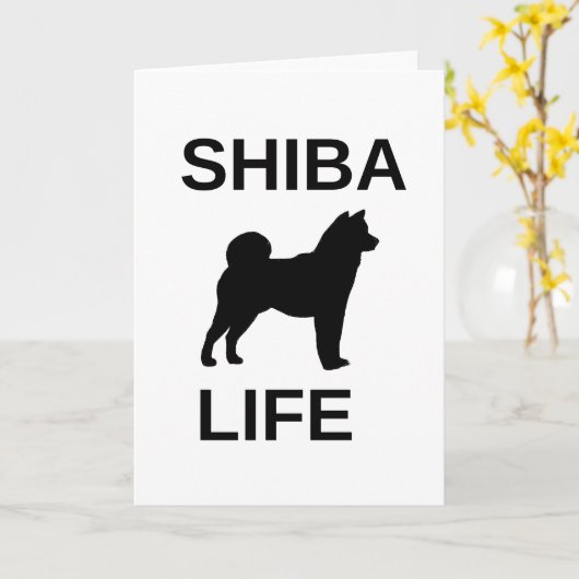 Shiba Life Kaart (Gele Bloem)