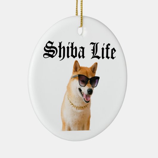 Shiba Life Keramisch Ornament (Rechts)
