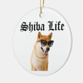 Shiba Life Keramisch Ornament (Links)