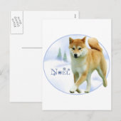 Shiba Noel Feestdagenkaart (Voorkant / Achterkant)