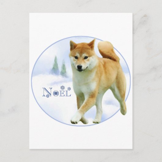Shiba Noel Feestdagenkaart (Voorkant)