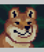Shiba pixel art (Kraag)