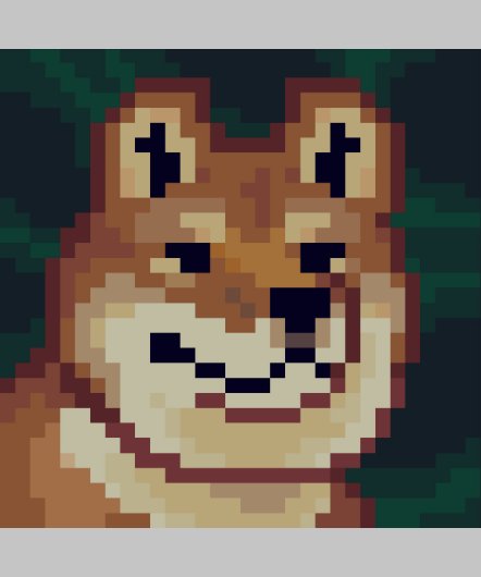 Shiba pixel art (Kraag)