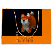 Shiba Puppy 3D Digital Art 2018 Lft B2 Groot Cadeauzakje (Achterkant)