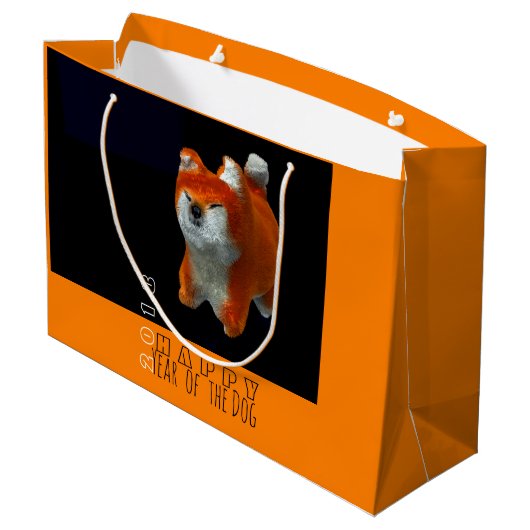 Shiba Puppy 3D Digital Art 2018 Lft B2 Groot Cadeauzakje (Achterkant Gekanteld)