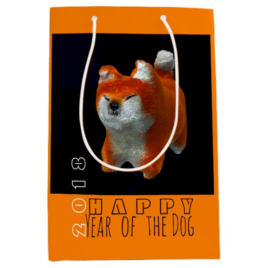 Shiba Puppy 3D Digital Art 2018 MGift B3 Medium Cadeauzakje (Voorkant)