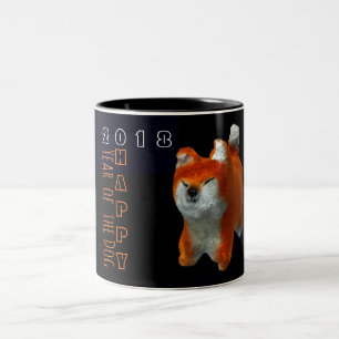 Shiba Puppy 3D Digital Art Dog Jaar Zodiac 2T Mok