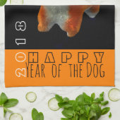 Shiba Puppy 3D Digital Art Dog Year 2018 Kitchen T Theedoek (Gevouwen)