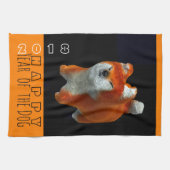 Shiba Puppy 3D Digital Art Dog Year 2018 Kitchen T Theedoek (Horizontaal)