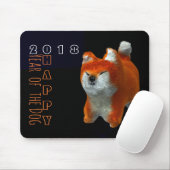 Shiba Puppy 3D Digital Art Dog Year 2018 Mousepad Muismat (Met muis)