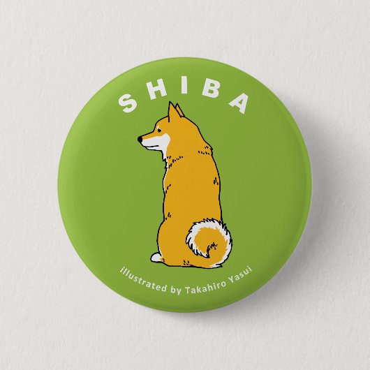 Shiba Round Button (Voorkant)