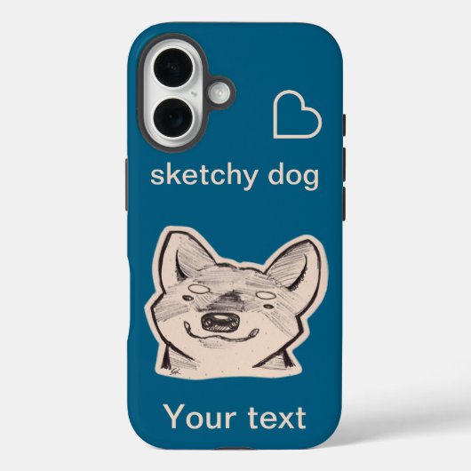 Shiba sketchy dog Case-Mate iPhone case (Achterkant)