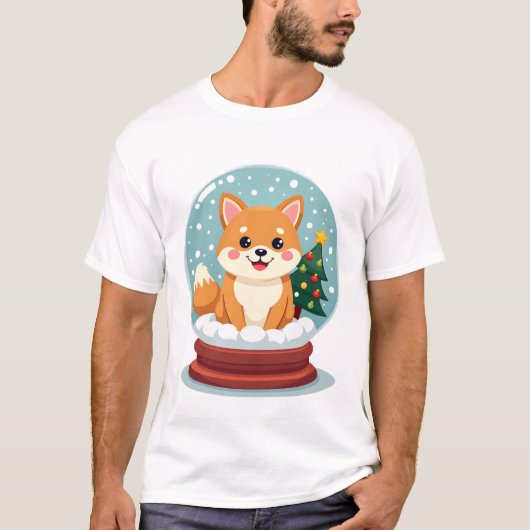Shiba Sneeuwbol T-shirt (Voorkant)