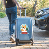 Shiba Snow Wereldbol Sticker (Koffer Insitu)