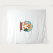 Shiba Snow Wereldbol Wandkleed (Voorkant (horizontaal))