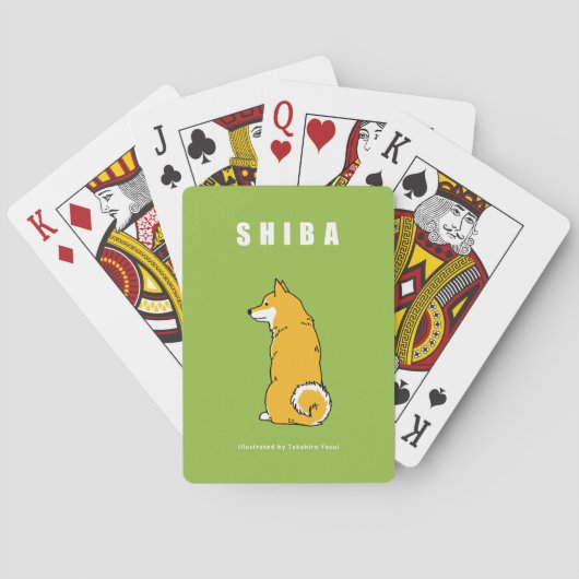 Shiba-speelkaarten Pokerkaarten (Achterkant)