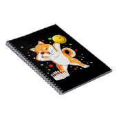 Shiba speelt bowling | Funny dog met bowlingcadeau Notitieboek (Rechterzijde)