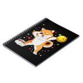 Shiba speelt bowling | Funny dog met bowlingcadeau Notitieboek (Linkerzijde)