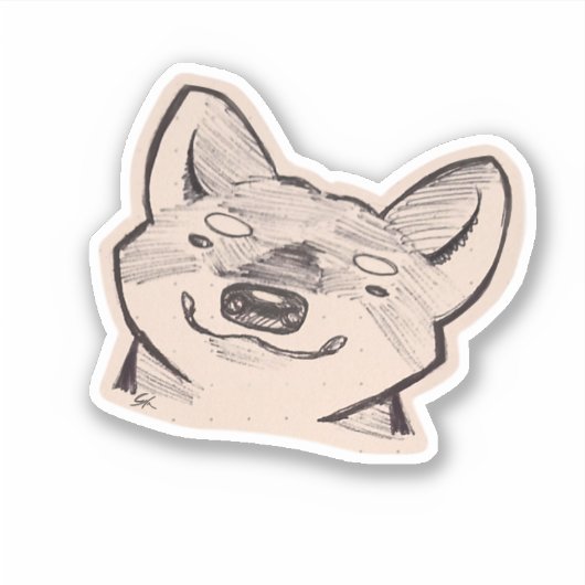 Shiba sticker (Voorkant)