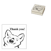 Shiba thank you! rubberstempel (Gestempeld)