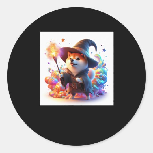 Shiba Warrior #6 Wizard Sticker (Voorkant)