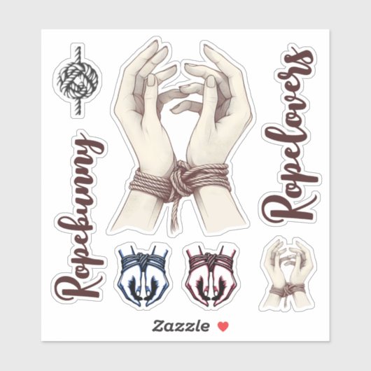 Shibari Sticker Set: Personaliseer je passie (Vel)