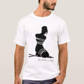 Shibari touw vrouw gepersonaliseerd cadeau t-shirt (Voorkant)