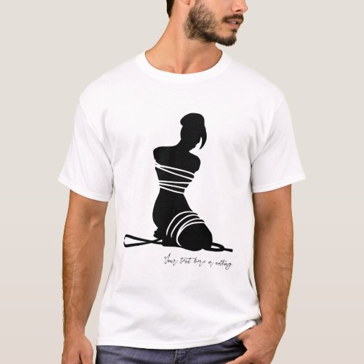 Shibari touw vrouw gepersonaliseerd cadeau t-shirt (Voorkant)